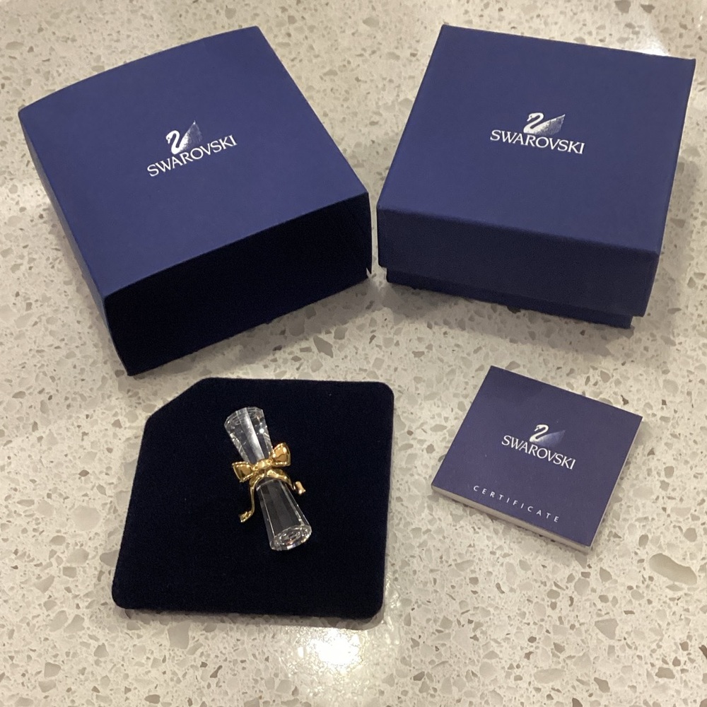 Swarovski Gold and Silver Crystal diploma